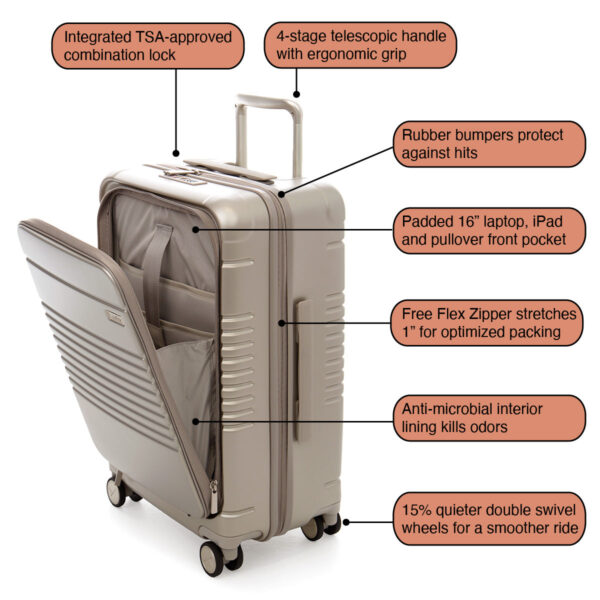 The Zipper Carry-On Max with Front Pocket